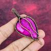 Tree Of Life Faceted Kashmir Ruby Pendant Copper Wire Wrapped Gemstone Jewelry