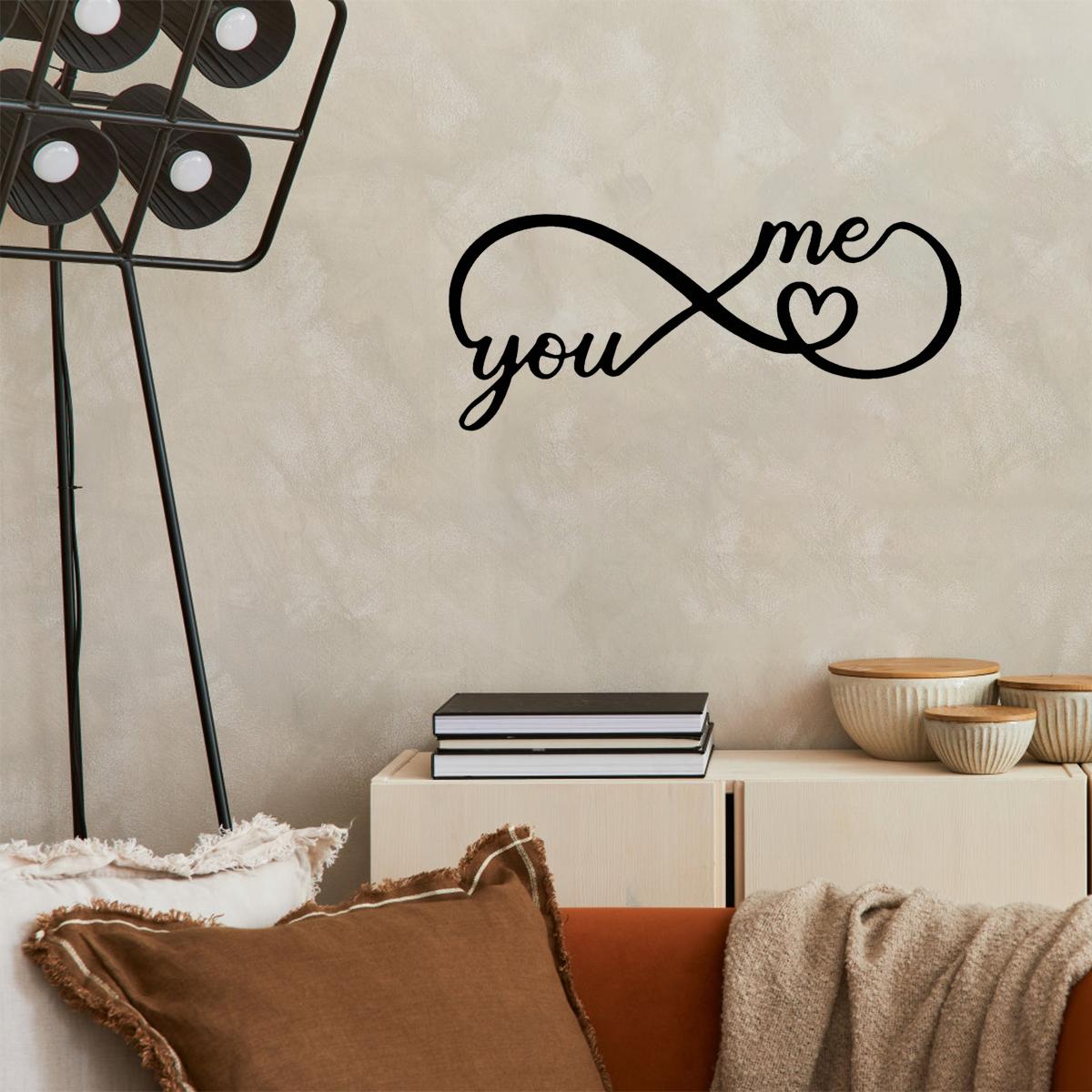 Геометрический Бесконечное Сердце Металлический Декор Стены Стильный Черный Знак Для Дома — фото 7