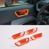 ABS Orange Interior Door Handle Bowl Frame Trim Kit For Ford Maverick -