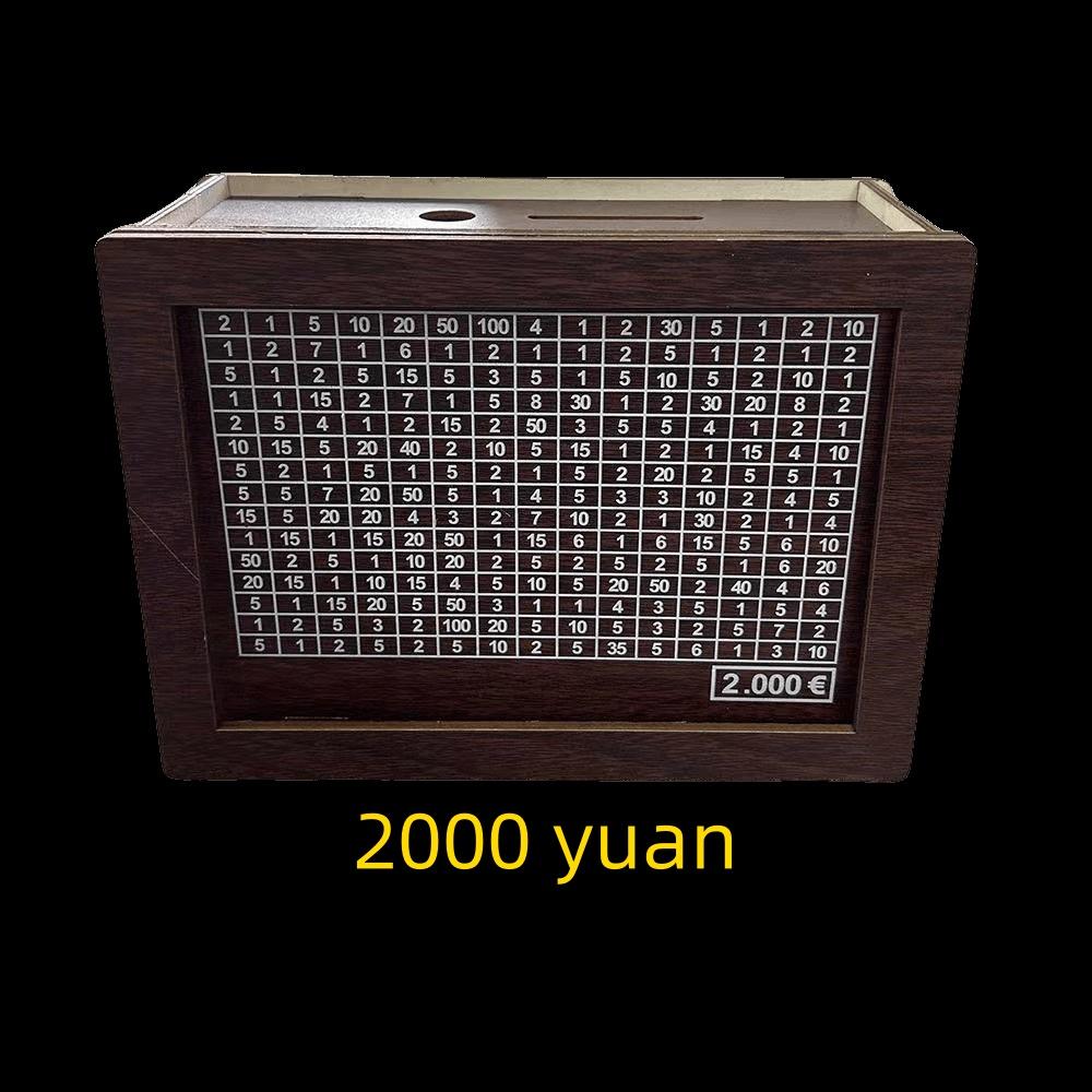 

Копилка для денег номиналом 1000/2000/3000/5000/10000 евро, настольная деревянная банка для сбережений, украшение, план сбережений, можно хранить валюту и монеты