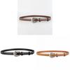 Cross Mirror Womens Leather Belt With Pin Buckle For Casual And Office Wear