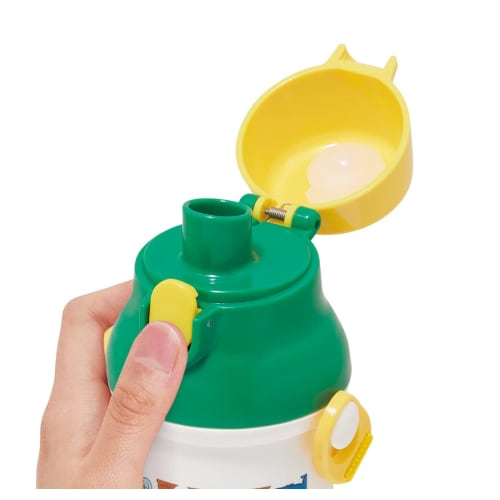 Skater Children's Water Bottle, 480ml, Direct Drinking, Plastic, One-Touch Operation, Dishwasher Safe, Made In Japan, Sesame Street Design, for Boys a