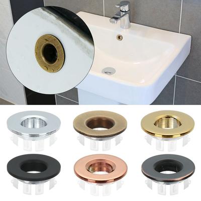 Bathroom Sink Round Hole Overflow Cover Basin Faucet Sink Hole Cover Six-foot Ring Insert Replacement