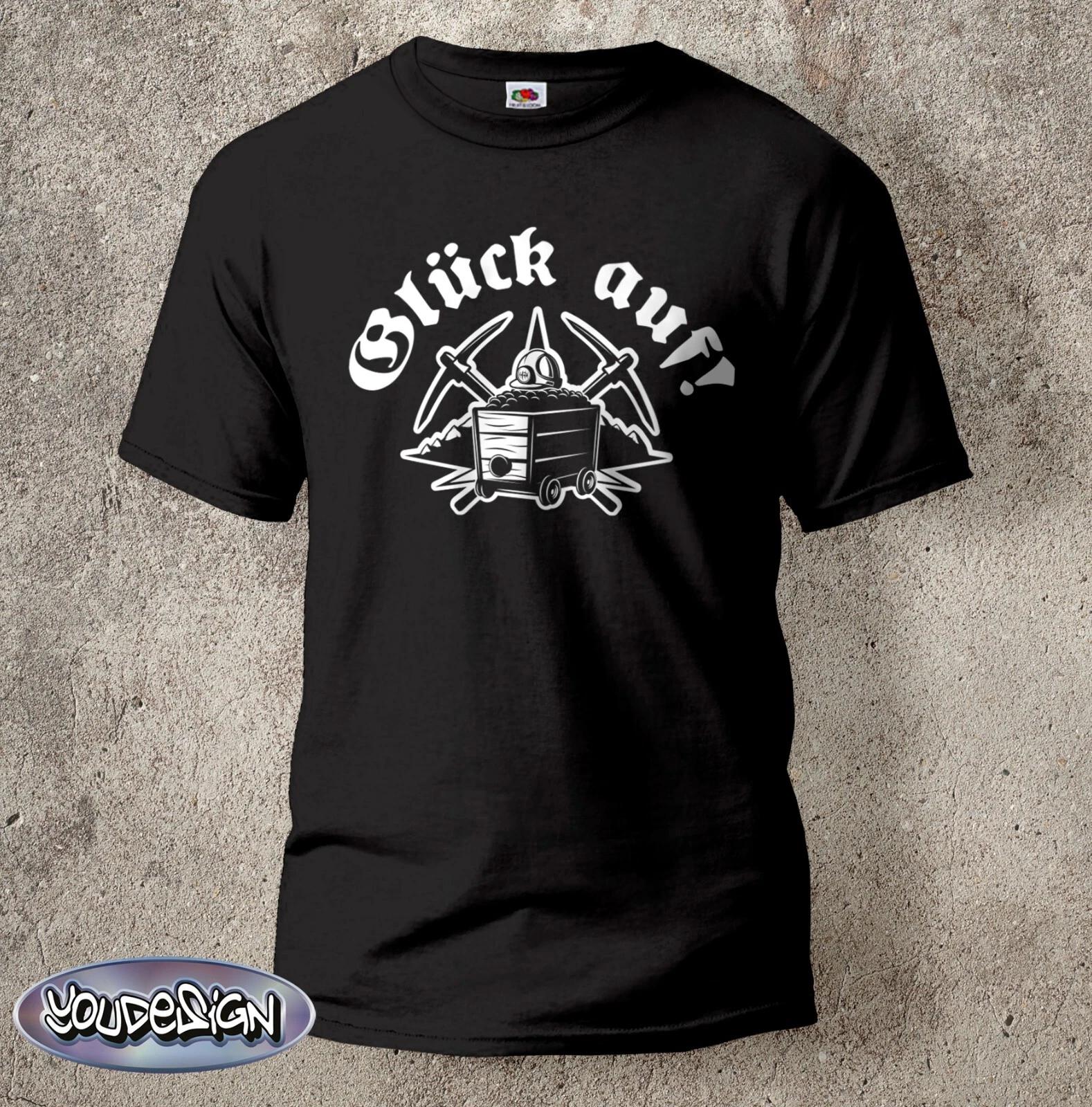 Luck On Shirt Ruhrpott Colliery Coal T-Shirt Buddy Pit Lamp Mining Steiger XXL