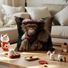 Maximalist Eclectic Animal Cushion Cover Silky Short Plush with Invisible Zipper Dustproof Sofa Pillow Cover for Home Decor