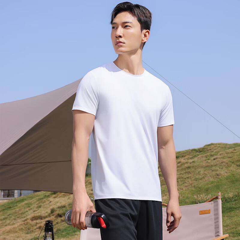 Buzhiyi Unisex Quick Dry Round Neck Short Sleeve Casual T-Shirt