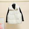 Autumn Winter Women's Vest Jacket Stand-up Collar Sleeveless Casual Loose Warm Zipper Solid Vest