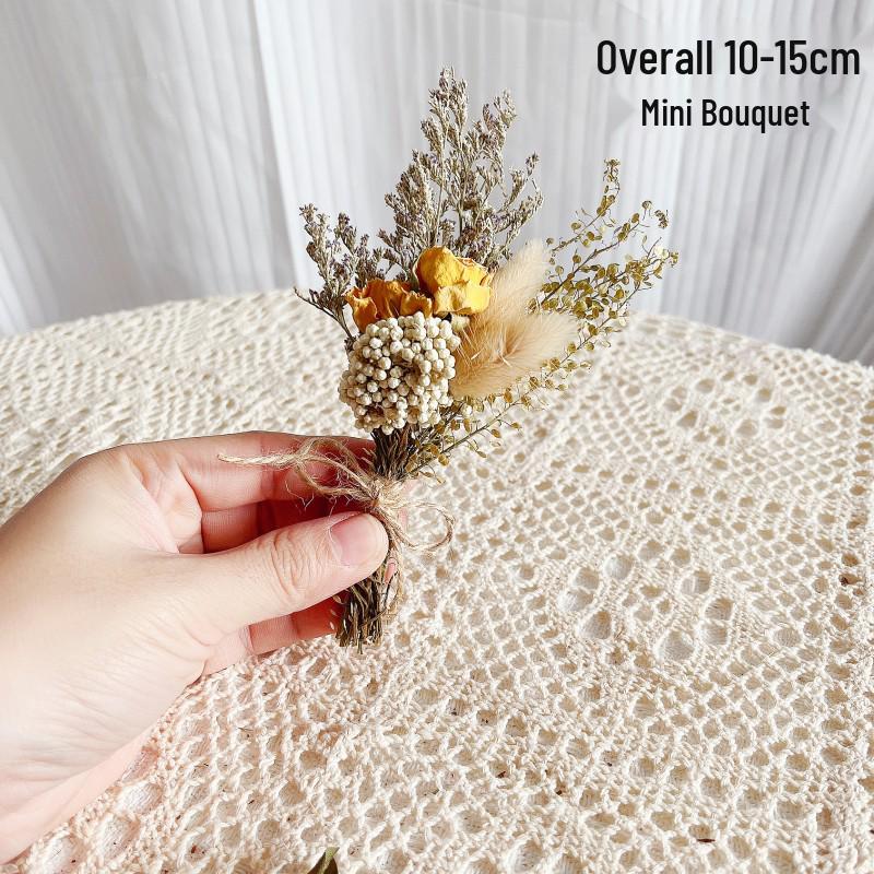 Mini Dried Flower Bouquet: Natural Air-Preserved Flowers Gift Box for DIY Decor and Handmade Ornaments.