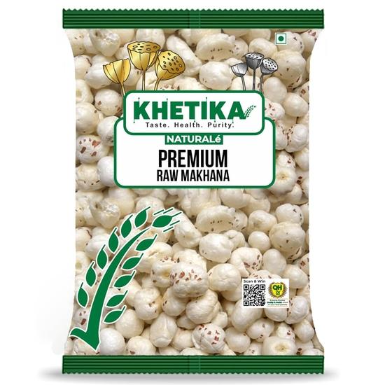 

Khetika Premium Makhana 250g | Fit for Fasting, Dry Fruits in Fresh, Raw Foxnut, Phool Makhana for Prasadam, Premium Lotus Seeds, Rich in Calcium