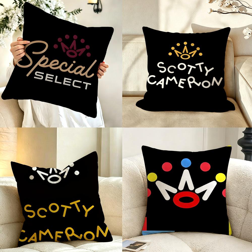 Brand SScotty CCameron Cushion Cover Pillow Case Antidustmite Pillowcase Silky Short Plush Sofa Cushion Cover hot