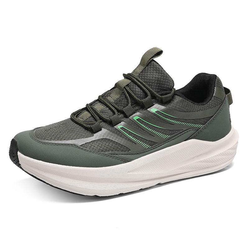 New Men'S Thick Soled Anti Slip Sports Shoes Lightweight And Breathable Hiking Shoes Outdoor Comfortable And Casual Shoes