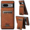 Leather for Magsafe Case for Google Pixel 8 9 10 Pro XL 7 Pro 8A 10Pro Bracket Magnetic Back Cover with Card Holder L443