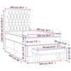3137373 vidaXL Divan Bed with Mattress Light Grey 100x200cm Fabric