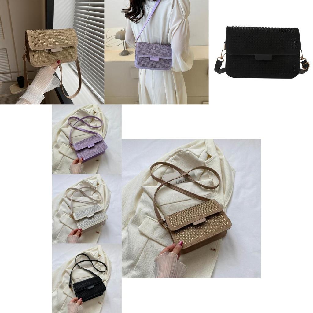 Stilvolle, trendige Damen-Schultertasche aus PU-Leder, neue Sommermode 2023, kleine quadratische Tasche