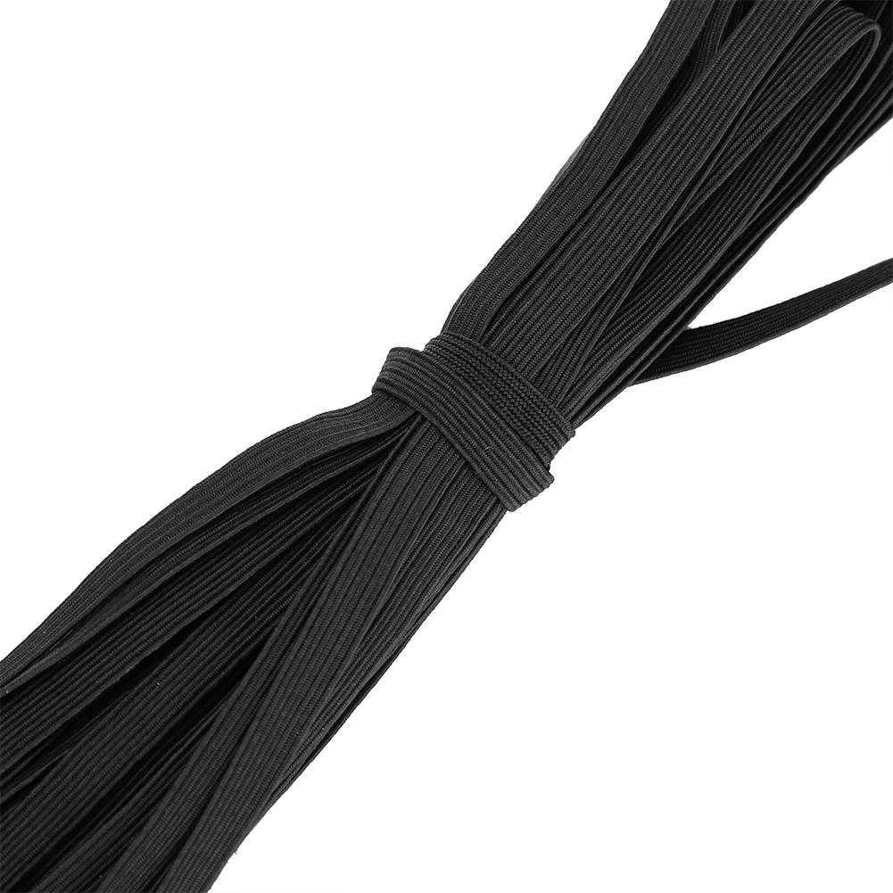 3 Bags 0.6cm 10m 32.8ft Flat Elastic Rope Cord Bands for Clothing Sewing DIY Craft ProjectBlack
