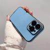 Solid Leather Texture Full Coverage Phone Case With Built In Lens Film For Apple Iphone