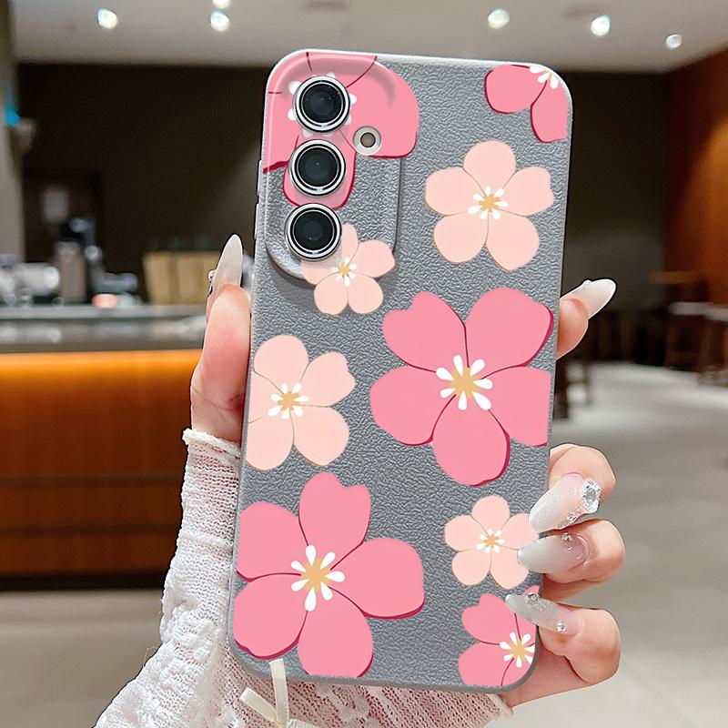 Fresh Style Cherry Blossom Case For Samsung Galaxy A57 A37 A17 A56 A36 A26 A16 A55 A35 A25 A15 A54 5G S21 FE S22 S23 S24 Plus S25 Edge S26 Ultra