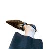 Temperament retro leopard print single shoes spring new low heel shallow mouth pointed one-word buckle with Mary Jane