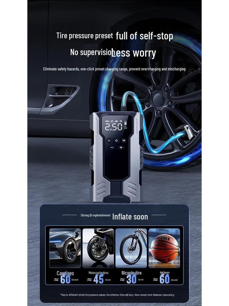 Professional Car Jump Starter & Air Pump 12V Power Bank - Strong All-in-One Emergency Battery Booster