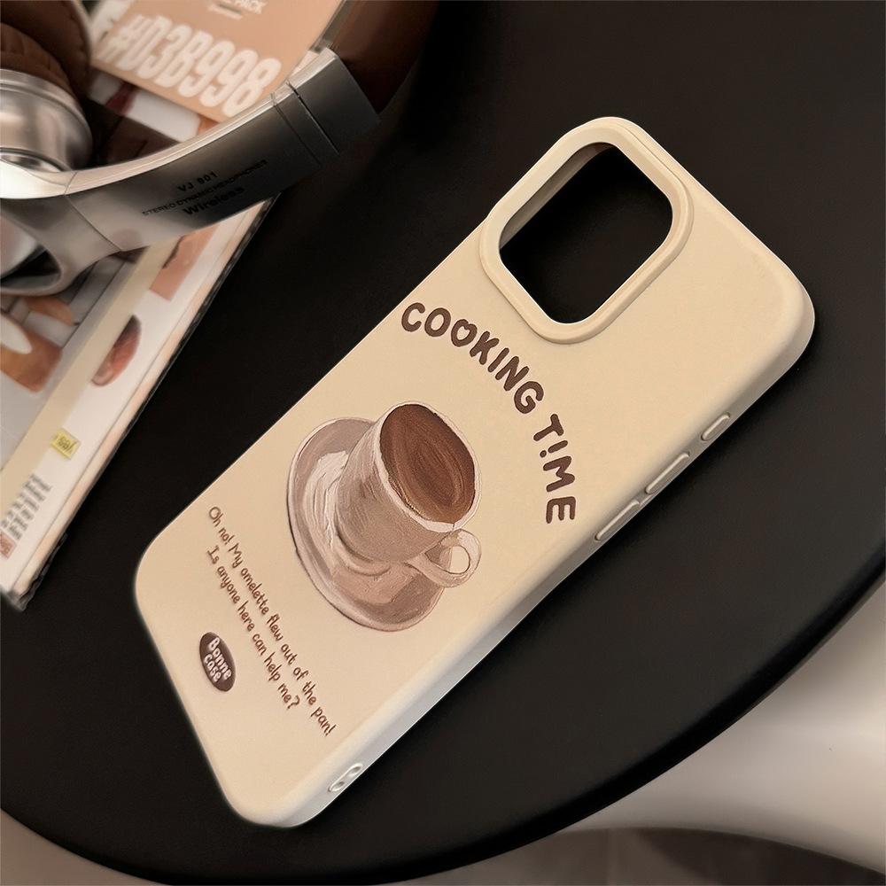 Coffee Cup Dessert Stand Iphone17 Mobile Phone Case Apple 14 Retro 16promax Suitable for 13 Anti Fall 15 Soft