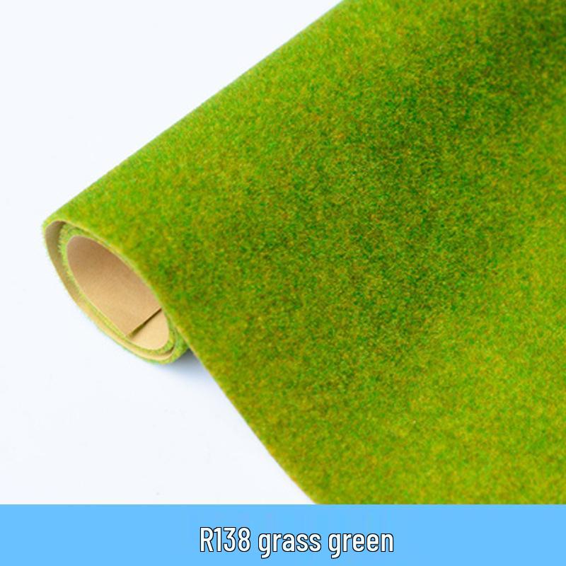 Model Turf Flocked Nylon Lawn: Simulation Grass for Miniature Landscape & Train Scenery