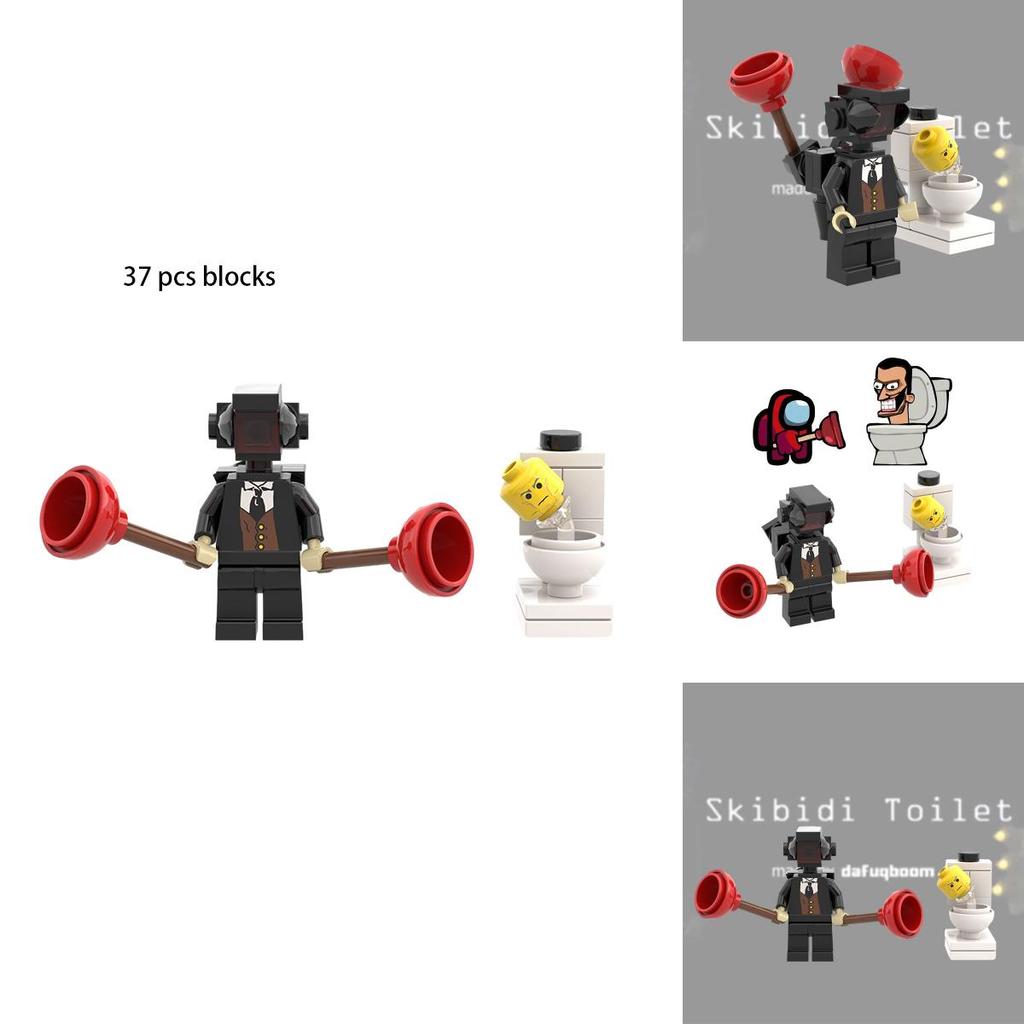 High-quality Abs Small Building Blocks Diy Toy Set For Kids Toilet Man Vs Invincible Warrior