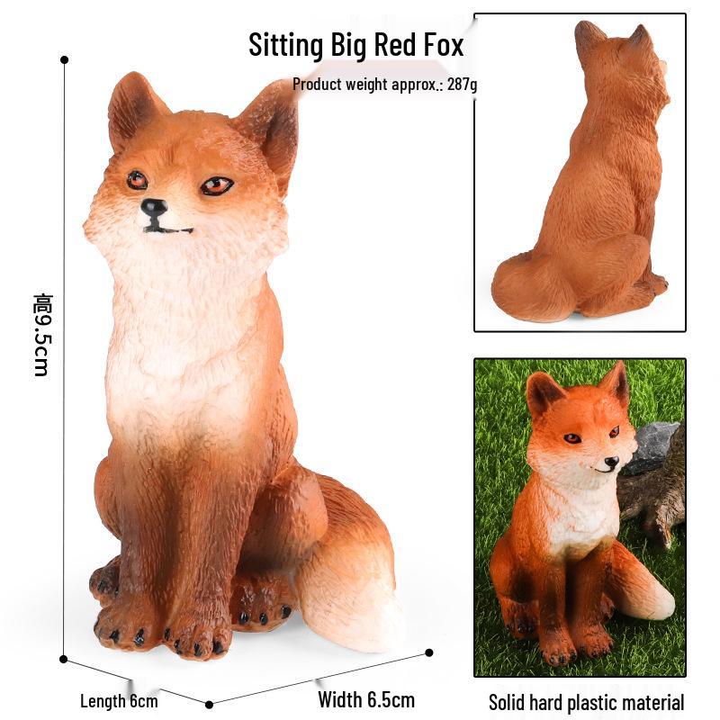 Miniatur-Dschungeltier-Simulationsspielzeug-Set: Reh, Fuchs, Eichhörnchen, Elch, Waschbär, Schwein, Kaninchen