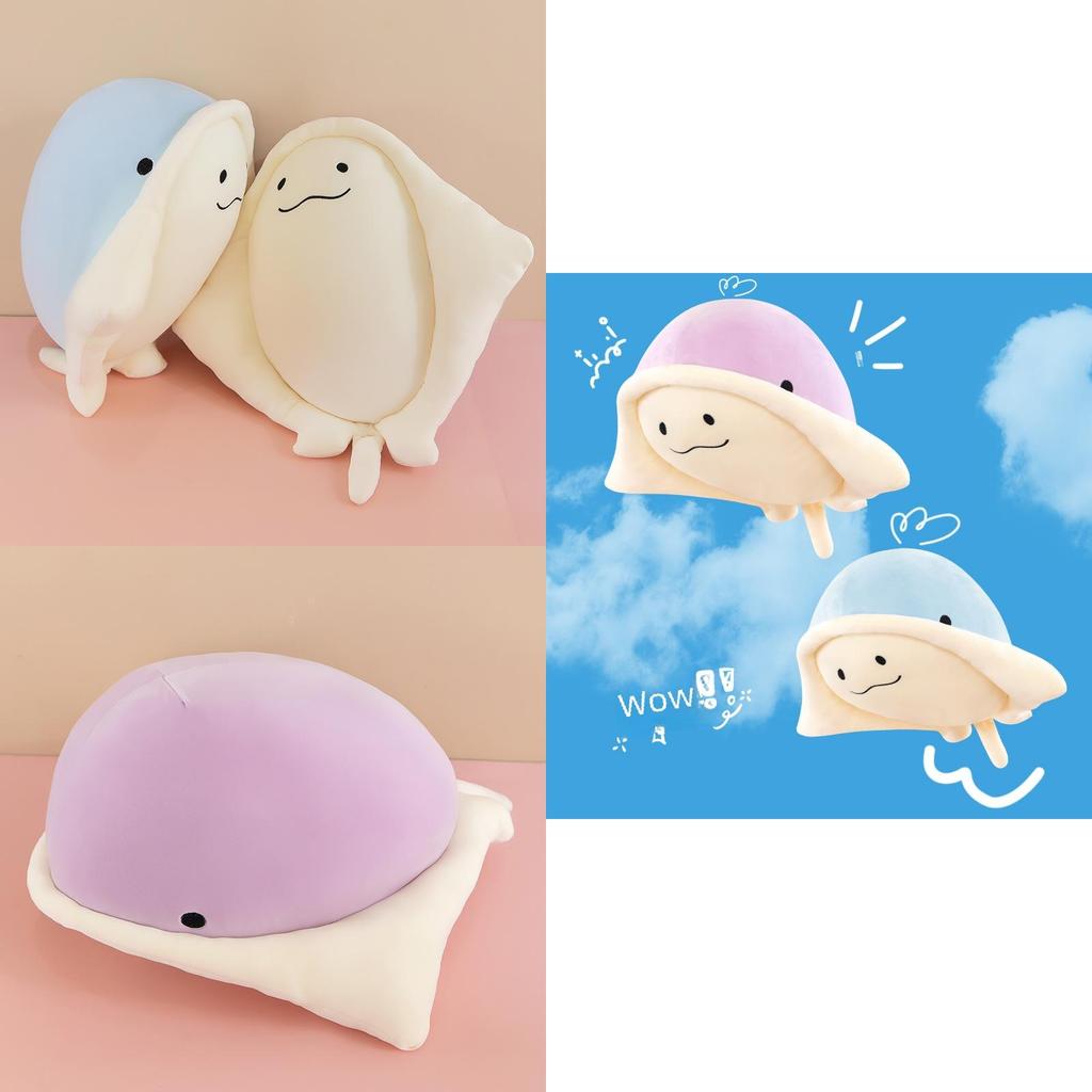 Adorable Plush Stingray Toy With Soft Pp Cotton And Cute Design Available In Blue And Purple