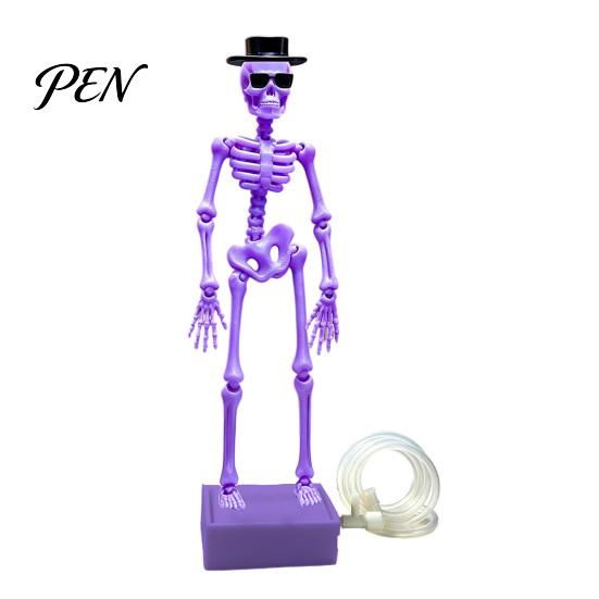 Unique Aquarium Decorations for Fish Dancing Skeleton Bubbler with Adjustable Air Flow, Underwater 3D Printed Flow Bubble Ornament Powered Moving