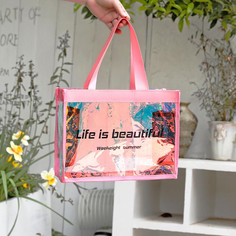 MDNG Colorful Wet/Dry Tote Bag for Swim & Toiletries