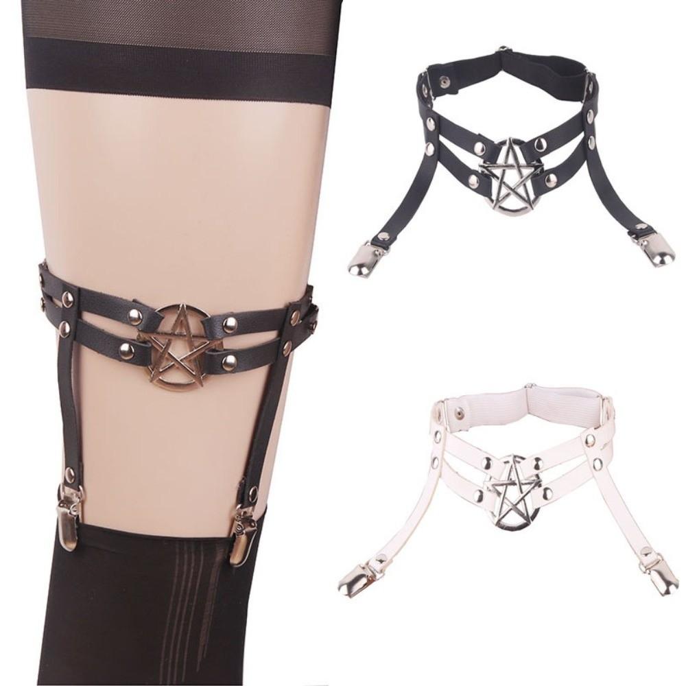 Punk Pentagram Leg Strap Adjustable Thigh Harness Fashion Garter Belt  JK Accessory