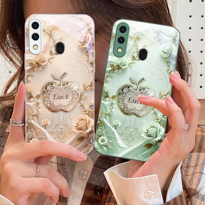 Lucky and Romantic Love For Samsung A73 72 71 A70 56 55 54 A53 52 51 50 42 A35 A34 33 32 31 26 25 24 23 22 30 Glass Phone Case