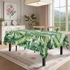 Tropical Leaves Rectangle Tablecloth for Table Decor Holiday Party Waterproof Reusable Tablecloths for Table Kitchen Dining