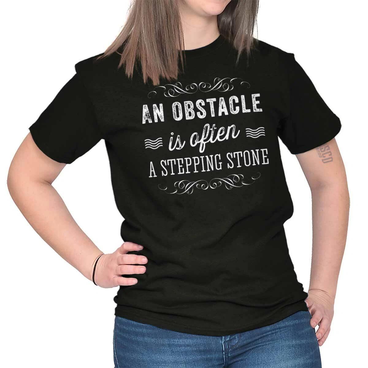 Stepping Stone Cute Positive Kind Quote Gift Womens Graphic Crewneck T Shirt Tee XS