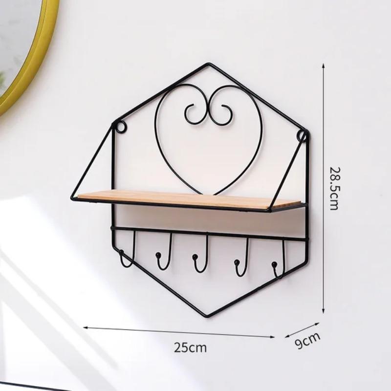 Wrought Iron Bathroom Racks Living Room Wall Wall Hanging Kitchen Bedroom Wall Multifunctional Storage Rack