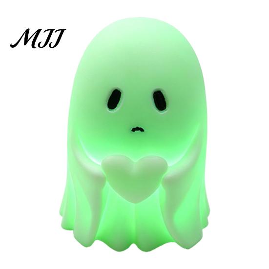 Ghost Gift for Halloween Figurine, 3D Printed Cute Rock Statue, Small Flat Surface Decor Funny Coffee Table Centerpieces Shelf Mantel Ornaments