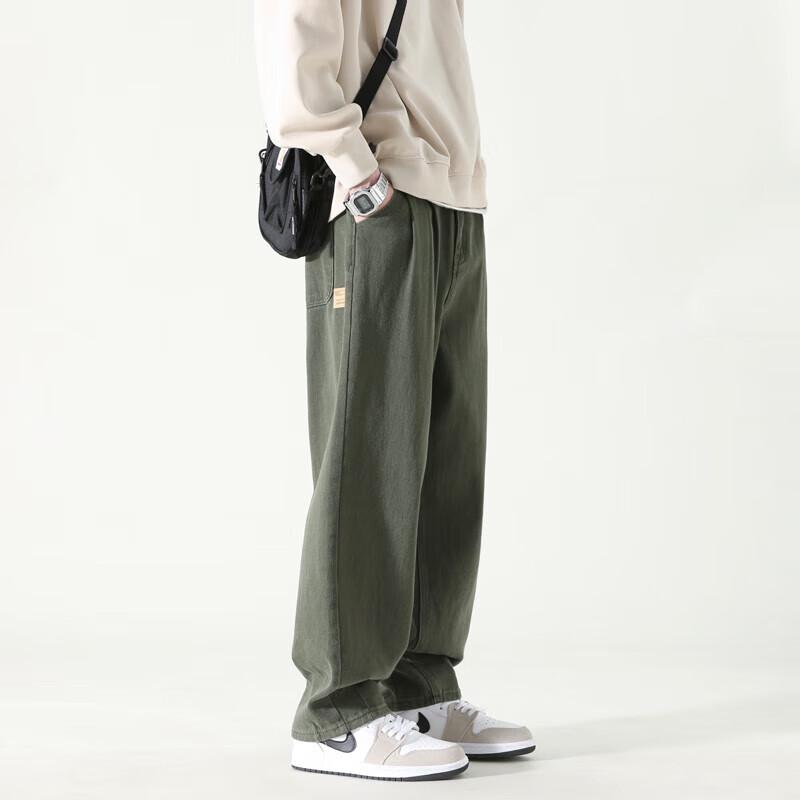 Dingfengbaoluo Men's HM9901 Loose Straight-Leg Cargo Pants