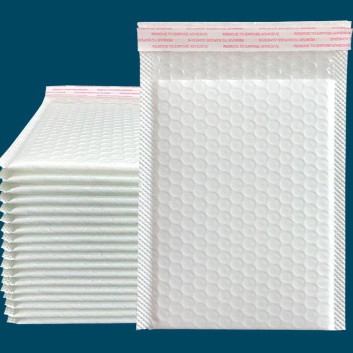 White Pearl Self-Sealing Bubble Mailer - Long Strip, Foam, Self-Adhesive Packaging Envelope