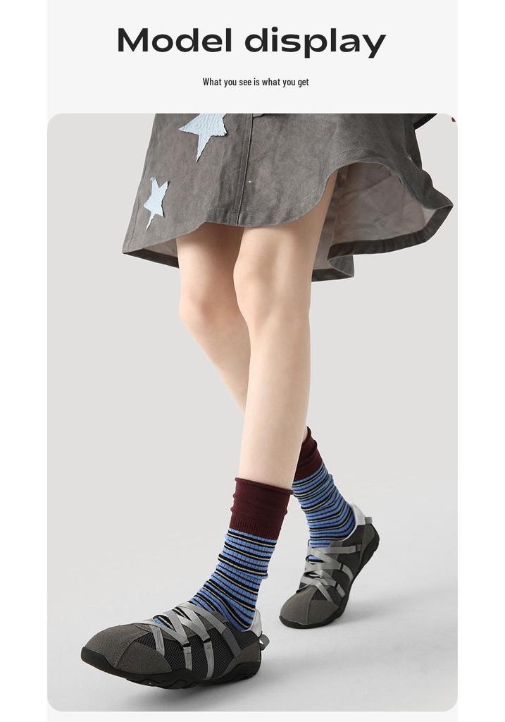 Renaissance Women's Mid-Calf Boneless Striped Socks - Autumn/Winter