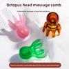Octopus Portable Wide-Toothed Scalp Massage Comb for Acupoint Therapy
