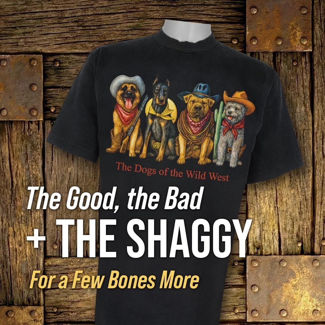 The Dogs of the Wild West - Paw Prints Tee 4XL
