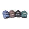 Embroidered Tark Letter Classic Outdoor Baseball Cap With Washed Finish Vintage