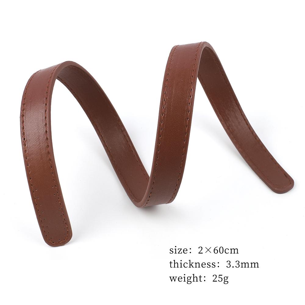 2pcs 60cm PU Leather Bag Strap Handles Shoulder Bags Belt Replacement for Women Tote Handbag Purse Handmade DIY Accessories