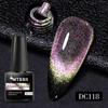 Mtssii 7ml Laser 9D Cat Eye Magnetic Gel Nail Polish Semi Permanent Nail Art Soak Off UV Gel Different Color At Different Angles