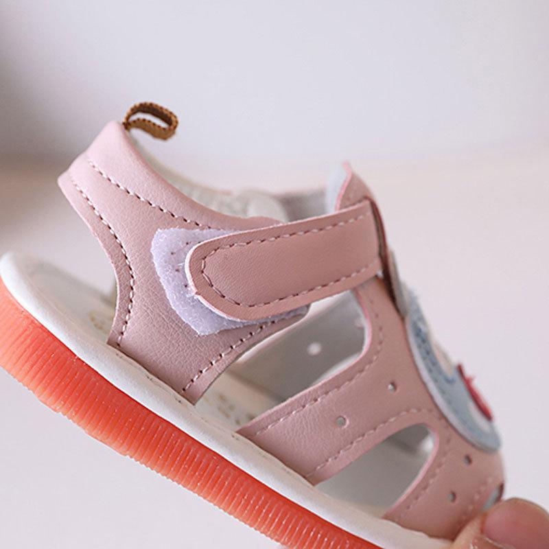 Summer New Whistle Men and Women Baby Sandals 0-1-2 Year Old Beef Tendon Sole Children Called Shoes