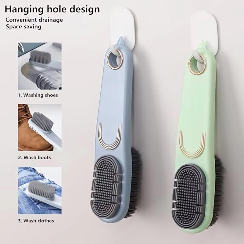 Double-Sided Shoe Brush Soft Bristles Clothes Shoe Brushes Care Brush Waterproof Dirt Removal Cleaning Tool