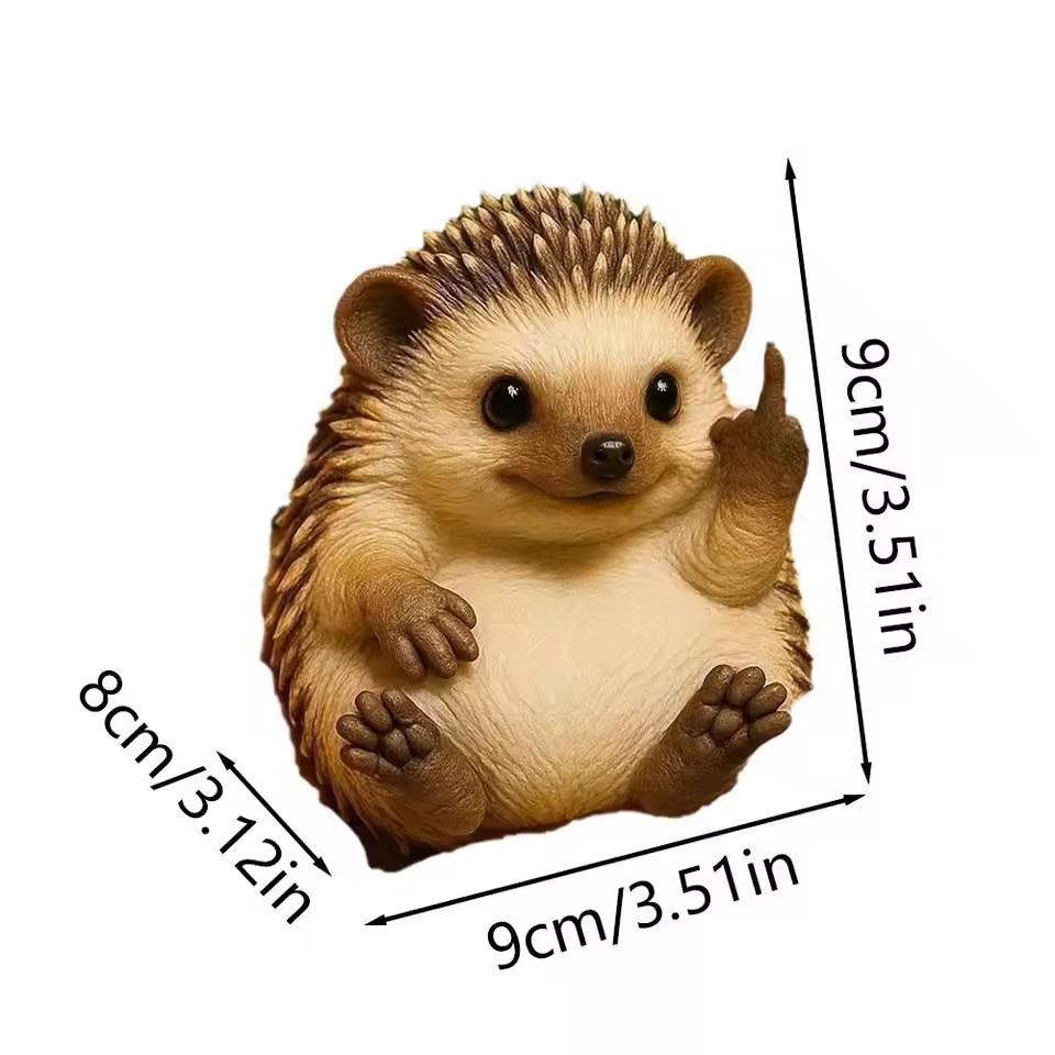 Fun Middle Finger Mini Animal Statue Mini Dog Cat Frog Cute Animal Home Office Desktop Decoration Accessories Model Decor