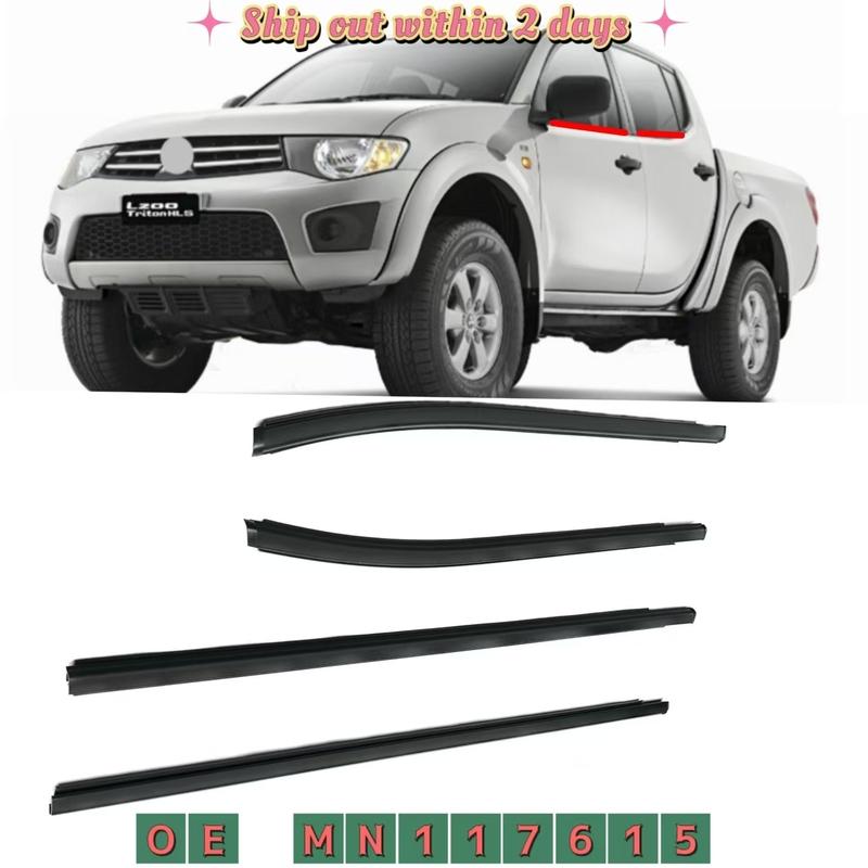 MN117615 Наружный уплотнитель оконного стекла для Mitsubishi L200 Triton 2005-2015 Paiero Sport 2 1 set (4pcs)