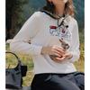 Fila Logo Classic Crewneck Fleece Pullover Vintage Sweatshirt Women Sweatshirt White F51W248290FWT