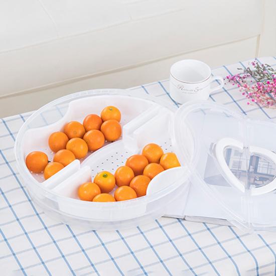 Personalised portable moisture compartment with lid PPS plastic dried fruit box large creative living room snack box candy tray